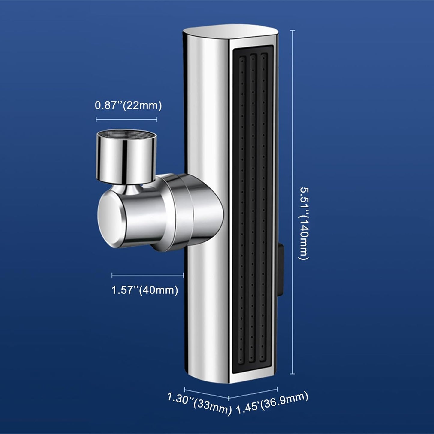 Extensor de grifo de cascada de cocina 3 en 1, adaptador de grifo de cocina antisalpicaduras, giratorio universal de 360°, accesorios de repuesto de grifo giratorio para lavar verduras